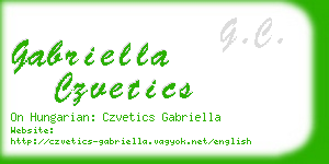 gabriella czvetics business card